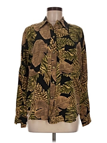 Liz Claiborne Collection Long Sleeve Silk Top (view 1)