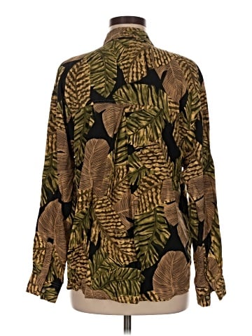 Liz Claiborne Collection Long Sleeve Silk Top (view 2)