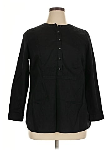 Talbots 3/4 Sleeve Button-Down Shirt (view 1)