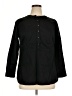 Talbots 100% Cotton Black 3/4 Sleeve Button-Down Shirt Size 1X - photo 1