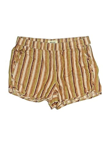 Madewell Linen-Cotton Pull-On Shorts in Rainbow Stripe (view 1)