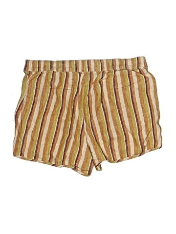 Madewell Linen-Cotton Pull-On Shorts in Rainbow Stripe (view 2)