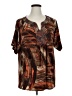 Dana Buchman Brown Short Sleeve Blouse Size XL - photo 1