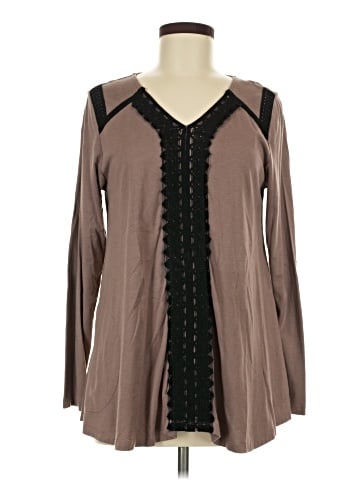 LOGO by Lori Goldstein Long Sleeve Blouse (view 1)