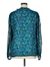 Lilly Pulitzer Print Teal Long Sleeve Blouse Size XL - photo 2