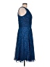 Halston Heritage 100% Polyester Blue Cocktail Dress Size 12 - photo 4