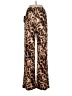 Halston Animal Print Brown Casual Pants Size S - photo 2