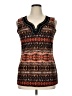New Directions Brown Sleeveless Blouse Size XL - photo 1