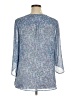 Cooper & Ella 100% Polyester Blue 3/4 Sleeve Blouse Size XL - photo 2