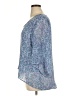 Cooper & Ella 100% Polyester Blue 3/4 Sleeve Blouse Size XL - photo 5
