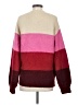 Skies Are Blue Color Block Burgundy Pullover Sweater Size S - photo 2