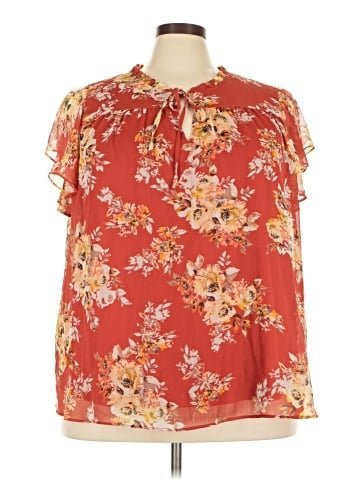 LC Lauren Conrad Short Sleeve Blouse (view 1)