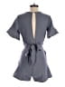 Line & Dot Chevron-herringbone Gray Blue Romper Size XS - photo 2