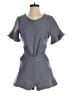 Line & Dot Chevron-herringbone Gray Blue Romper Size XS - photo 1