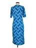 Lularoe Chevron-herringbone Blue Casual Dress Size M - photo 2