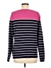 Lands' End 100% Cashmere Stripes Pink Cashmere Pullover Sweater Size M - photo 2