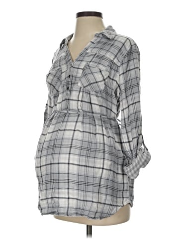 Motherhood 3/4 Sleeve Button-Down Shirt (view 1)