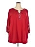 Catherines Red 3/4 Sleeve Blouse Size 2X - photo 1