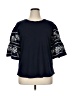 Chico's Blue Black 3/4 Sleeve Top Size XL (3) - photo 1