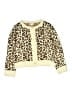 Btween 100% Polyester Animal Print Tan Cardigan Size 8 - photo 1