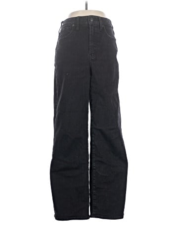 Madewell The Curvy Perfect Vintage Wide-Leg Jean in Black Rinse Wash (view 1)
