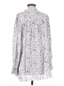 BCBGMAXAZRIA 100% Viscose Floral White Long Sleeve Blouse Size S - photo 2