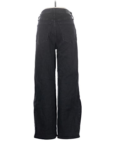 Madewell The Curvy Perfect Vintage Wide-Leg Jean in Black Rinse Wash (view 2)