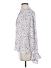 BCBGMAXAZRIA 100% Viscose Floral White Long Sleeve Blouse Size S - photo 5