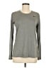 Nike 100% Polyester Gray Long Sleeve T-Shirt Size M - photo 1