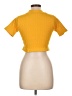 Love 100% Spandex Yellow Short Sleeve Top Size L - photo 2