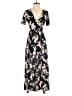 Angie 100% Rayon Floral Black Jumpsuit Size S - photo 1