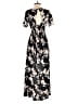 Angie 100% Rayon Floral Black Jumpsuit Size S - photo 2