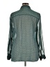I Heart Ronson 100% Polyester Polka Dots Teal Long Sleeve Blouse Size XL - photo 2