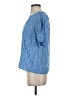 Boden 100% Linen Checkered-gingham Blue Short Sleeve Blouse Size 2 - photo 5