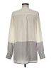 Vince. 100% Silk Color Block Ivory Long Sleeve Silk Top Size 6 - photo 2