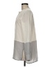 Vince. 100% Silk Color Block Ivory Long Sleeve Silk Top Size 6 - photo 5