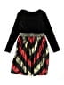 Bonnie Jean 100% Polyester Chevron-herringbone Black Dress Size 14 - photo 2