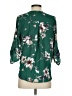 West Kei 100% Polyester Floral Green 3/4 Sleeve Blouse Size XS - photo 2