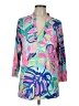 Lilly Pulitzer Tropical Multi Color Pink 3/4 Sleeve Blouse Size L - photo 1