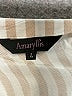Amaryllis 100% Polyester Stripes Ivory Long Sleeve Blouse Size L - photo 7