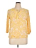 Papermoon 100% Rayon Yellow 3/4 Sleeve Blouse Size XL - photo 1