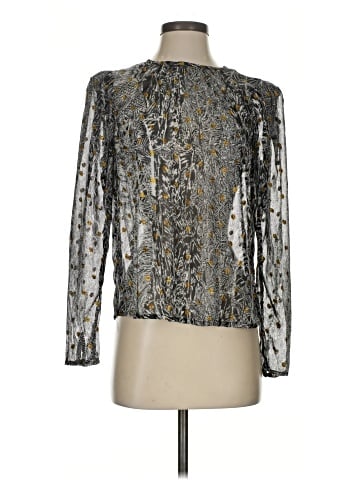 Aqua Long Sleeve Blouse (view 1)