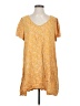 Hinge 100% Viscose Yellow Short Sleeve Blouse Size L - photo 1