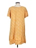 Hinge 100% Viscose Yellow Short Sleeve Blouse Size L - photo 2