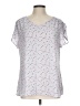 Croft & Barrow 100% Polyester Stars Gray Short Sleeve Blouse Size L - photo 1