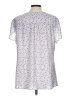 Croft & Barrow 100% Polyester Stars Gray Short Sleeve Blouse Size L - photo 2