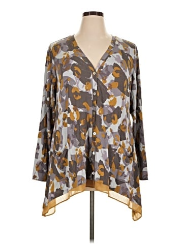 LOGO by Lori Goldstein 3/4 Sleeve Blouse (view 1)