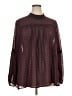 Lane Bryant 100% Polyester Burgundy Long Sleeve Blouse Size 22 - photo 1