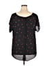 Torrid 100% Polyester Stars Black Short Sleeve Blouse Size 3X Plus (3) - photo 2