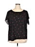 Torrid 100% Polyester Stars Black Short Sleeve Blouse Size 3X Plus (3) - photo 1